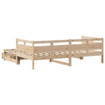 Daybed with Trundle and Drawers without Mattress 90x200 cm - Bargainia.com - 