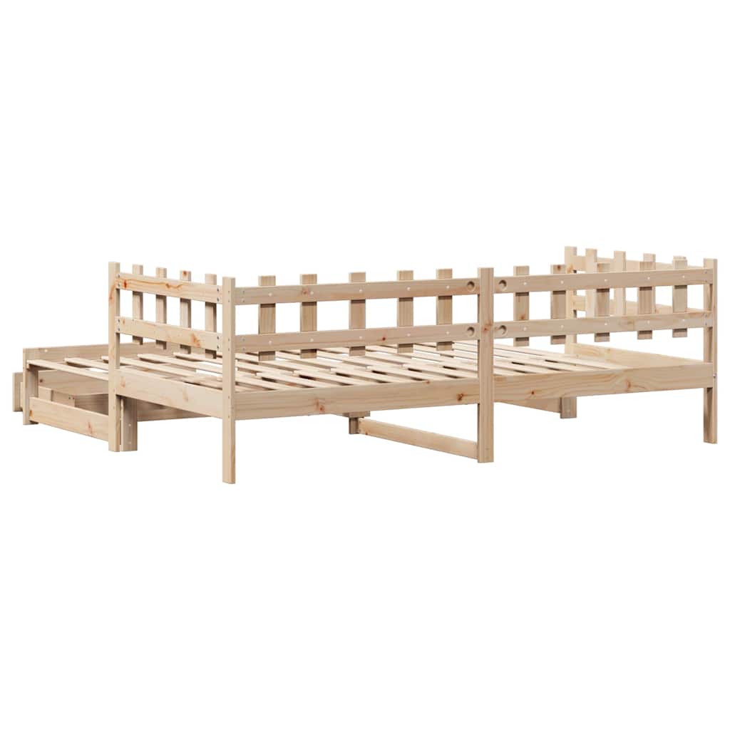 Daybed with Trundle and Drawers without Mattress 90x200 cm - Bargainia.com - 
