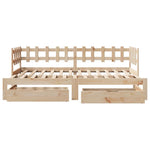 Daybed with Trundle and Drawers without Mattress 90x200 cm - Bargainia.com - 