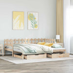 Daybed with Trundle and Drawers without Mattress 90x200 cm - Bargainia.com - 