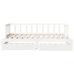 Daybed with Trundle and Drawers without Mattress White 80x200 cm - Bargainia.com - 