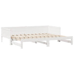 Daybed with Trundle and Drawers without Mattress White 80x200 cm - Bargainia.com - 