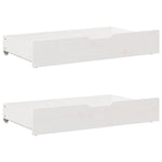 Daybed with Trundle and Drawers without Mattress White 80x200 cm - Bargainia.com - 