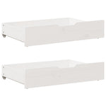 Daybed with Trundle and Drawers without Mattress White 80x200 cm - Bargainia.com - 