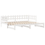 Daybed with Trundle and Drawers without Mattress White 80x200 cm - Bargainia.com - 