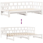 Daybed with Trundle and Drawers without Mattress White 90x190 cm Single - Bargainia.com - 