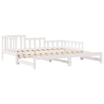 Daybed with Trundle and Drawers without Mattress White 90x190 cm Single - Bargainia.com - 