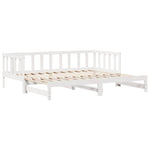 Daybed with Trundle and Drawers without Mattress White 90x200 cm - Bargainia.com - 