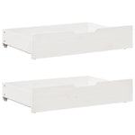 Daybed with Trundle and Drawers without Mattress White 90x200 cm - Bargainia.com - 