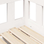 Daybed with Trundle and Drawers without Mattress White 90x200 cm - Bargainia.com - 