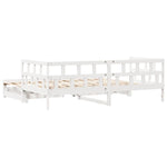 Daybed with Trundle and Drawers without Mattress White 90x200 cm - Bargainia.com - 