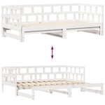 Daybed with Trundle and Drawers without Mattress White 90x200 cm - Bargainia.com - 