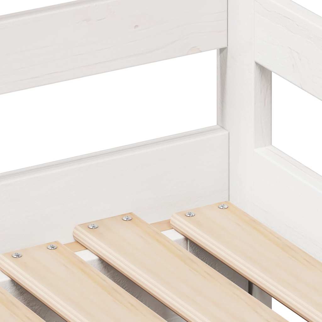 Daybed with Trundle and Drawers without Mattress White 90x200 cm - Bargainia.com - 