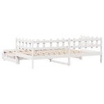 Daybed with Trundle and Drawers without Mattress White 90x200 cm - Bargainia.com - 