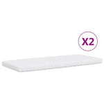 Daybed with Trundle and Mattresses Light Grey 90x190 cm Fabric - Bargainia.com - 