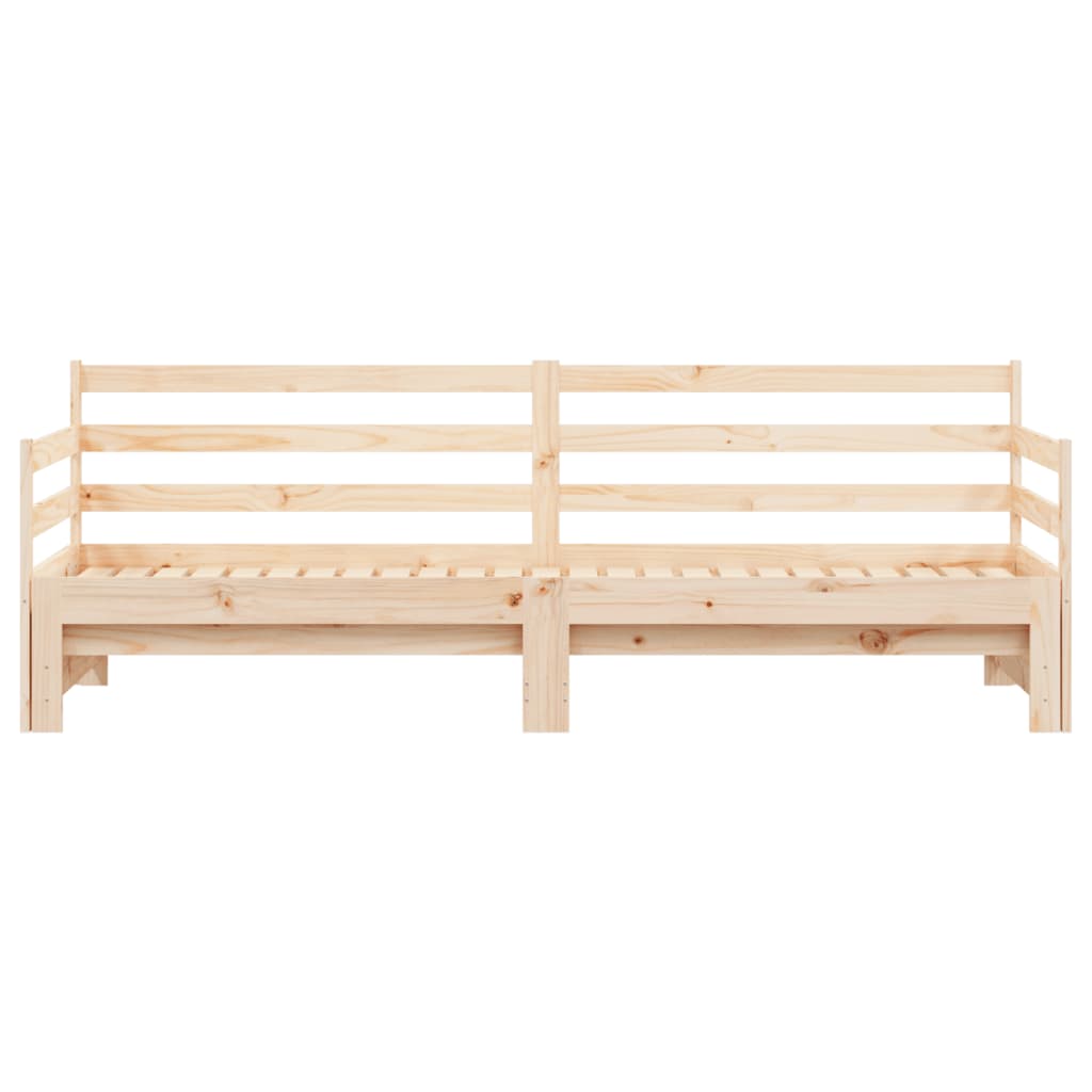 Daybed with Trundle without Mattress 80x200 cm Solid Wood - Bargainia.com - 