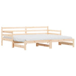 Daybed with Trundle without Mattress 80x200 cm Solid Wood - Bargainia.com - 