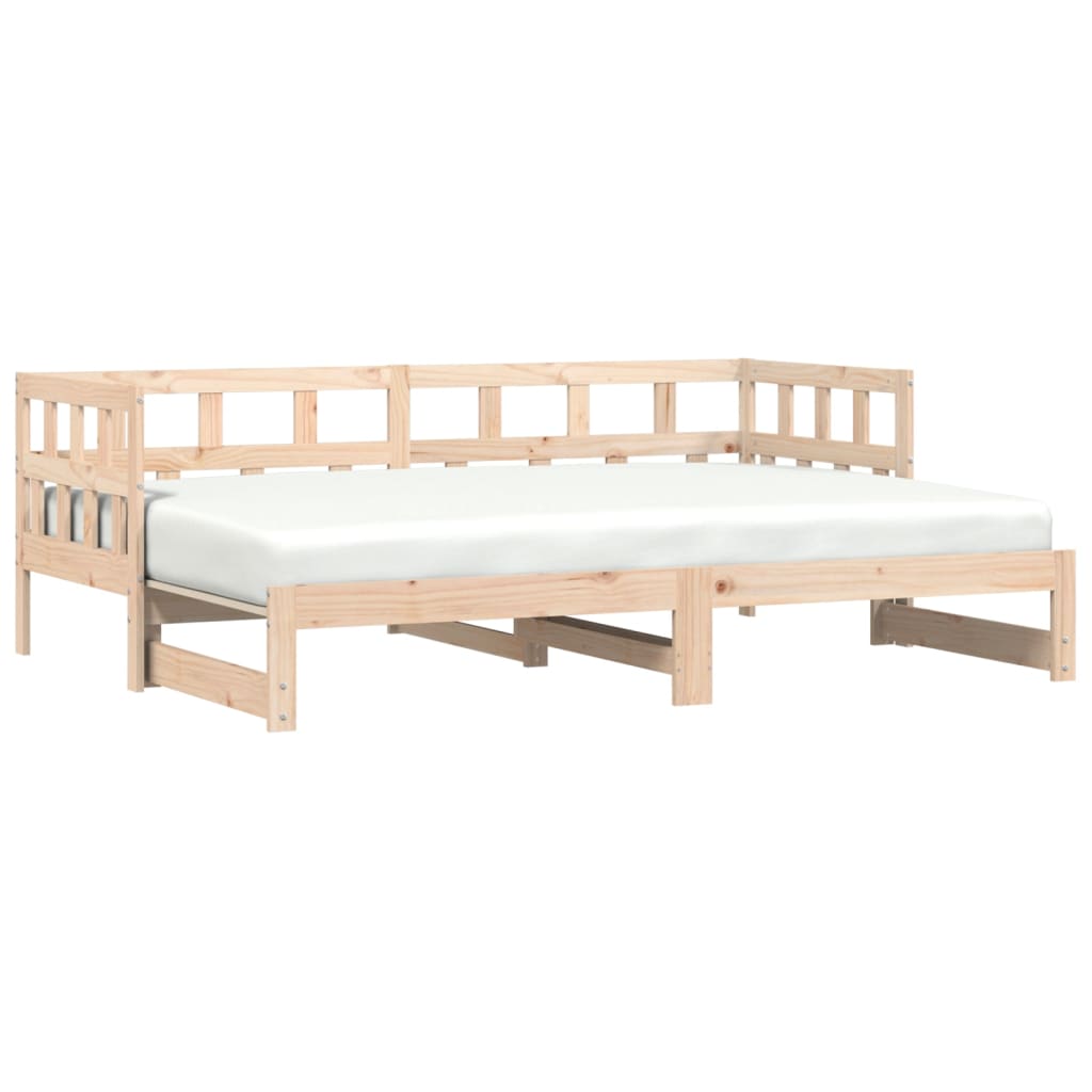 Daybed with Trundle without Mattress 80x200 cm Solid Wood - Bargainia.com - 