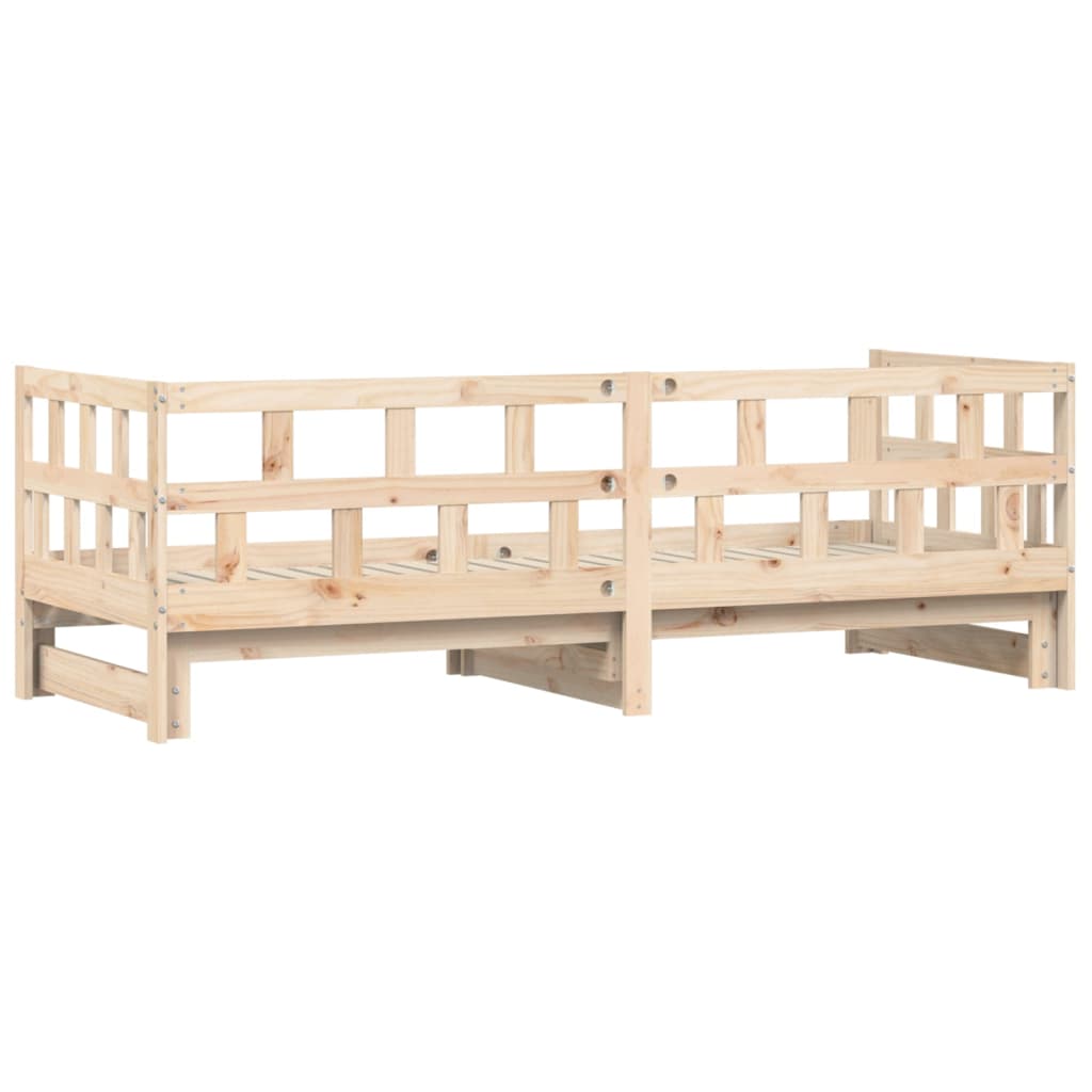 Daybed with Trundle without Mattress 80x200 cm Solid Wood - Bargainia.com - 