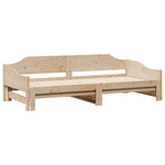 Daybed with Trundle without Mattress 90x190 cm Single Solid Wood - Bargainia.com - 