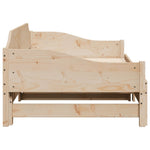 Daybed with Trundle without Mattress 90x190 cm Single Solid Wood - Bargainia.com - 