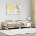 Daybed with Trundle without Mattress 90x190 cm Single Solid Wood - Bargainia.com - 