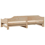 Daybed with Trundle without Mattress 90x190 cm Single Solid Wood - Bargainia.com - 
