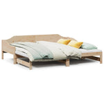 Daybed with Trundle without Mattress 90x190 cm Single Solid Wood - Bargainia.com - 