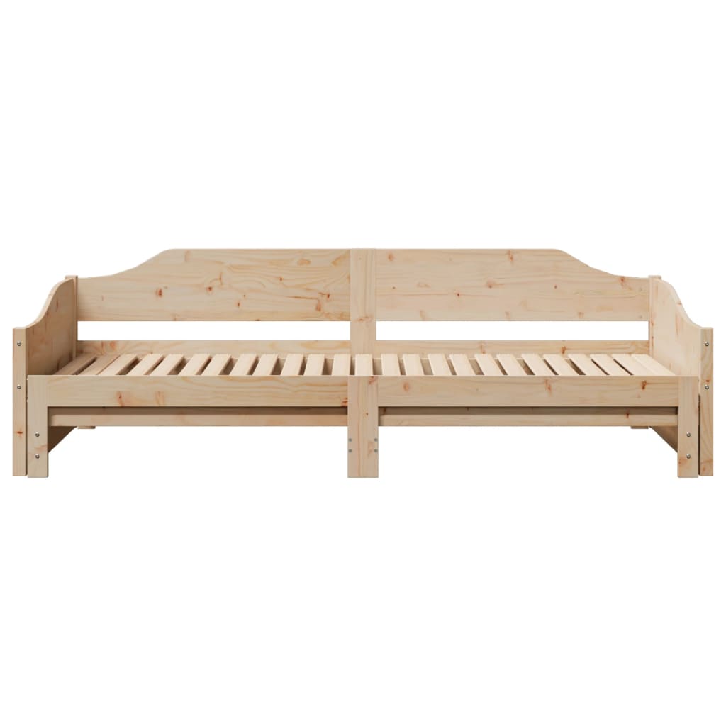 Daybed with Trundle without Mattress 90x190 cm Single Solid Wood - Bargainia.com - 