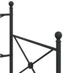 Daybed with Trundle without Mattress Black 80x200 cm Steel - Bargainia.com - 