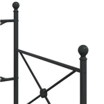 Daybed with Trundle without Mattress Black 90x190 cm Steel - Bargainia.com - 