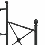 Daybed with Trundle without Mattress Black 90x200 cm Steel - Bargainia.com - 