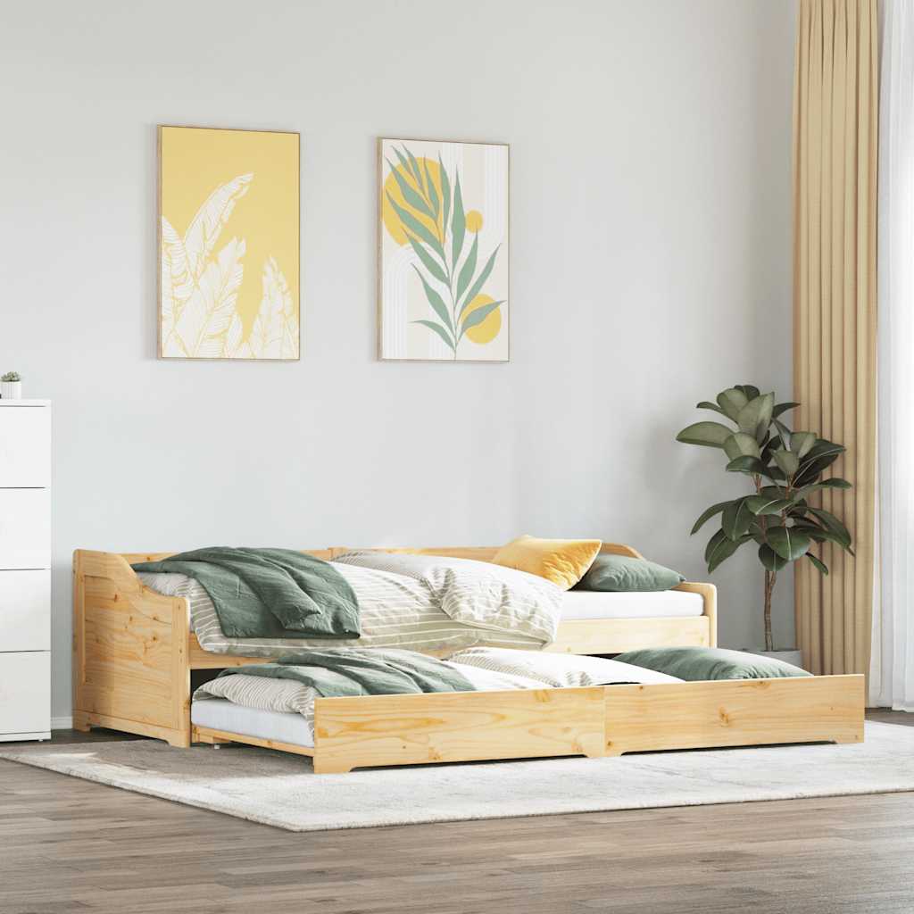 Daybed with Trundle without Mattress IRUN 90x200 cm - Bargainia.com - 