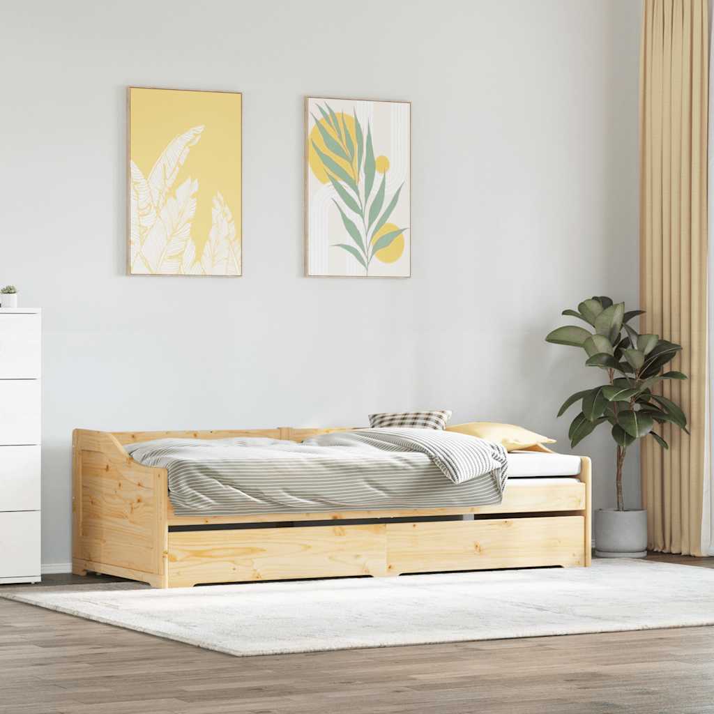 Daybed with Trundle without Mattress IRUN 90x200 cm - Bargainia.com - 