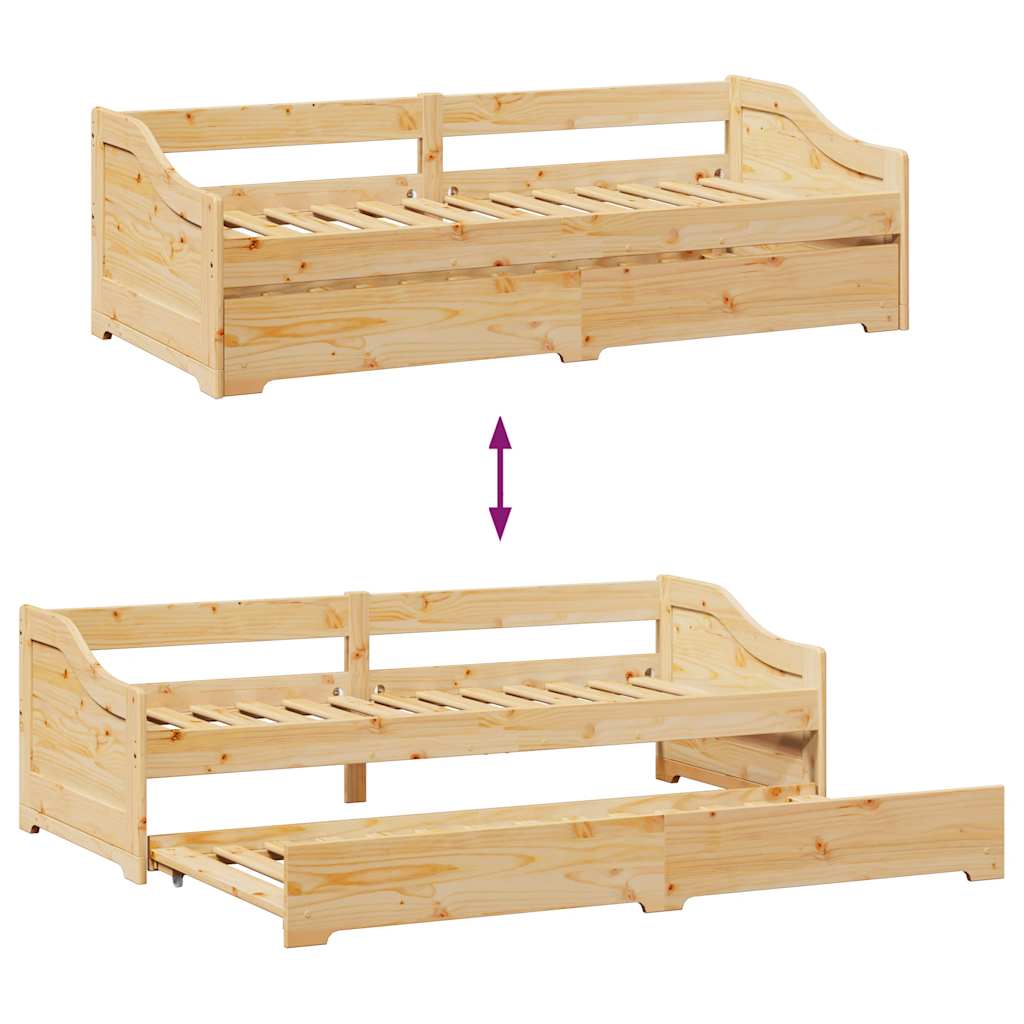Daybed with Trundle without Mattress IRUN 90x200 cm - Bargainia.com - 