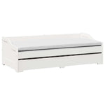 Daybed with Trundle without Mattress IRUN White 90x200 cm - Bargainia.com - 