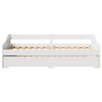 Daybed with Trundle without Mattress IRUN White 90x200 cm - Bargainia.com - 