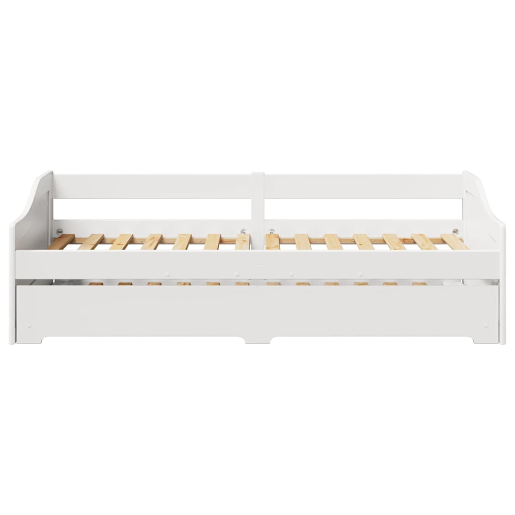 Daybed with Trundle without Mattress IRUN White 90x200 cm - Bargainia.com - 