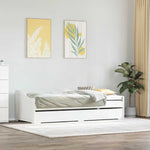 Daybed with Trundle without Mattress IRUN White 90x200 cm - Bargainia.com - 