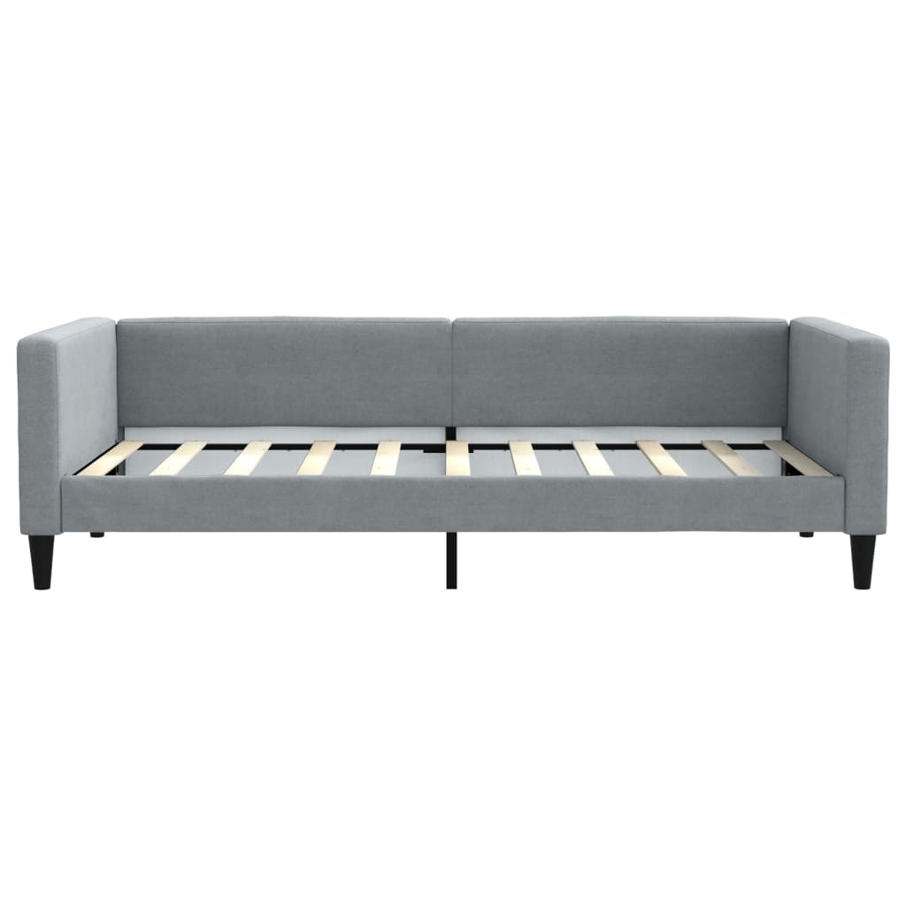 Daybed with Trundle without Mattress Light Grey 90x190 cm Single - Bargainia.com - 
