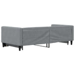 Daybed with Trundle without Mattress Light Grey 90x190 cm Single - Bargainia.com - 