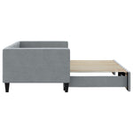 Daybed with Trundle without Mattress Light Grey 90x190 cm Single - Bargainia.com - 