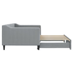 Daybed with Trundle without Mattress Light Grey 90x190 cm Single - Bargainia.com - 