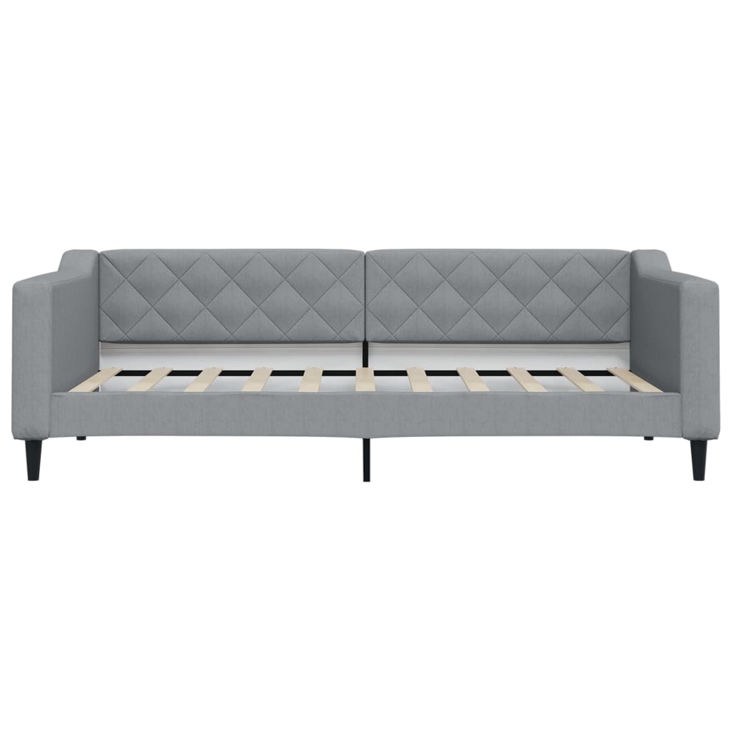 Daybed with Trundle without Mattress Light Grey 90x190 cm Single - Bargainia.com - 