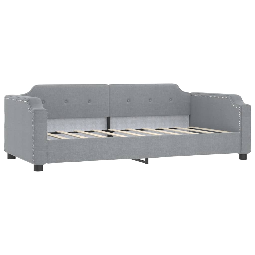 Daybed with Trundle without Mattress Light Grey 90x190 cm Single - Bargainia.com - 