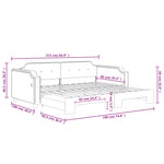 Daybed with Trundle without Mattress Light Grey 90x190 cm Single - Bargainia.com - 