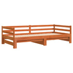 Daybed with Trundle without Mattress Wax Brown 90x200 cm Solid Wood - Bargainia.com - 