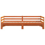 Daybed with Trundle without Mattress Wax Brown 90x200 cm Solid Wood - Bargainia.com - 