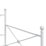 Daybed with Trundle without Mattress White 100x190 cm Steel - Bargainia.com - 