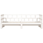 Daybed with Trundle without Mattress White 80x200 cm Solid Wood - Bargainia.com - 